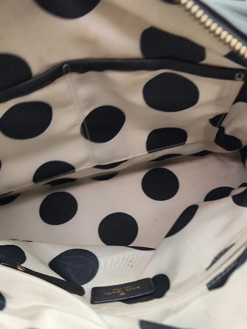 Kate Spade Black Leather Satchel with Gold Hardware